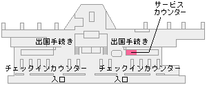 成田国際空港第二旅客ターミナルサービスカウンター