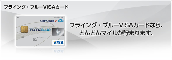 フライング・ブルーVISAカードならどんどんマイルがたまります。