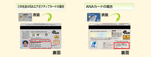 カード裏面にカード発行会社名が記入されています