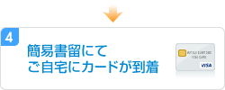 4.簡易書留にてカードが到着