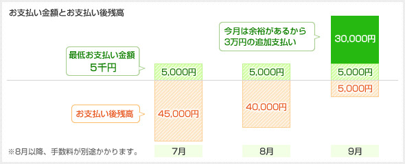お支払金額とお支払後残高