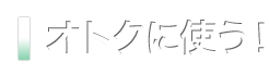 オトクに使う!