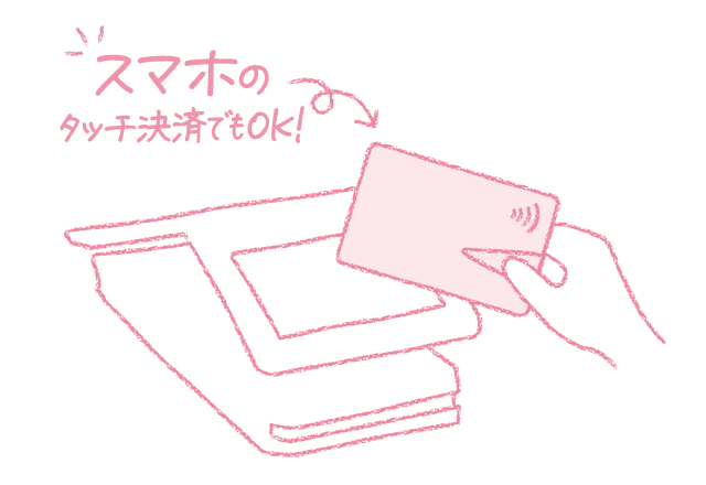 Visaのタッチ決済でお買い物 イメージ