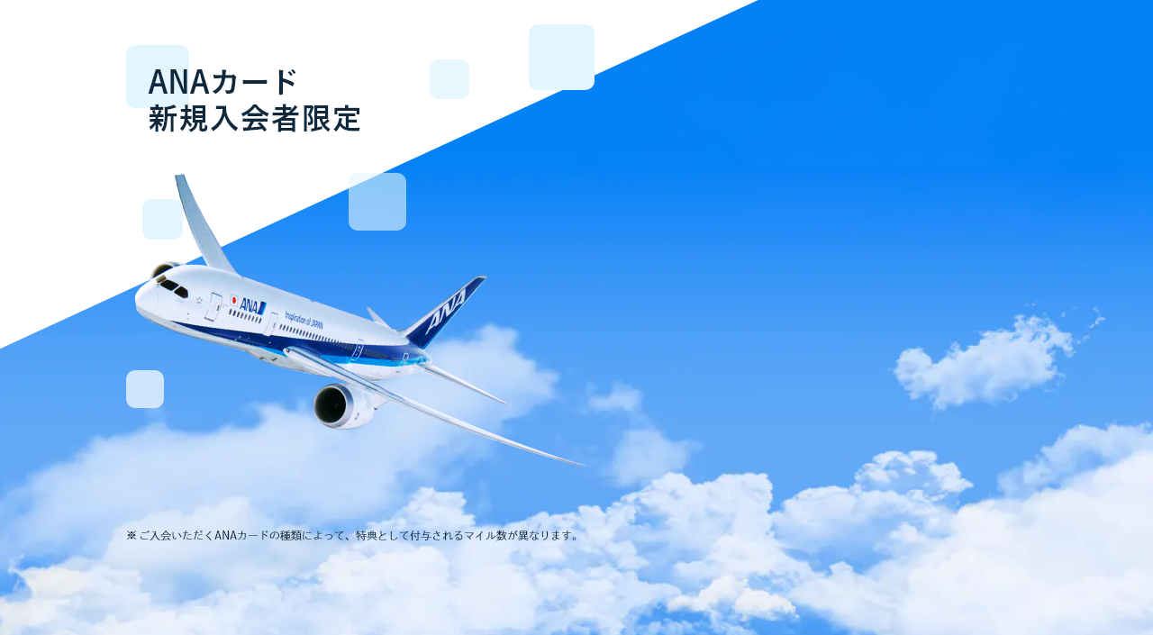 ANAカード新規入会者限定