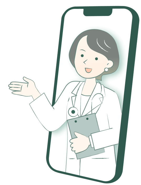オンライン診療で医師に相談する様子