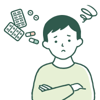 悩む人のイラスト