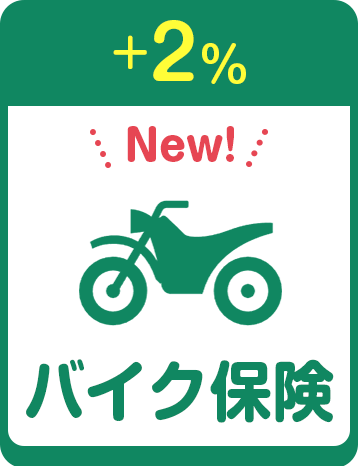 +2% バイク保険