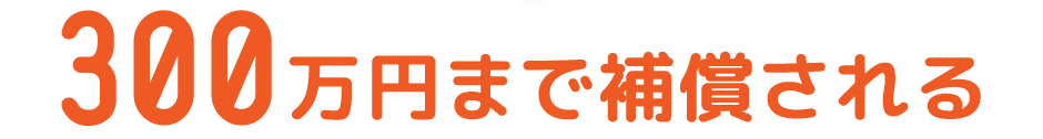 300万円まで補償される