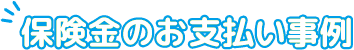 保険金のお支払い事例