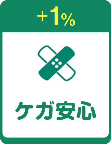 +1% ケガ安心