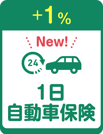 +1% 1日自動車保険