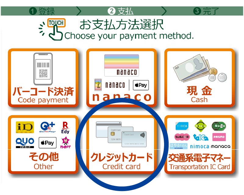 クレジットカードを選択