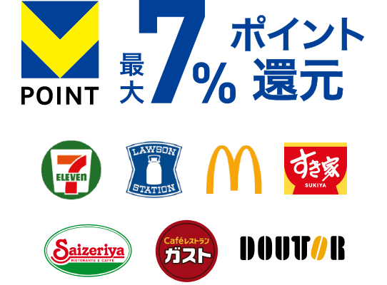 Vポイント最大7%ポイント還元