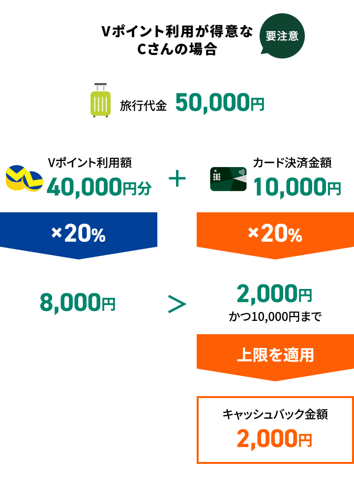 Vポイント利用が得意なCさんの場合（要注意）
