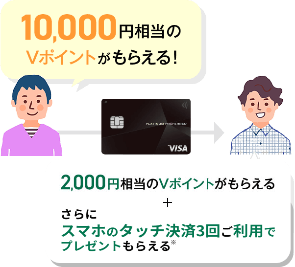 10,000円相当のVポイントがもらえる!→10,000円相当のVポイントがもらえる