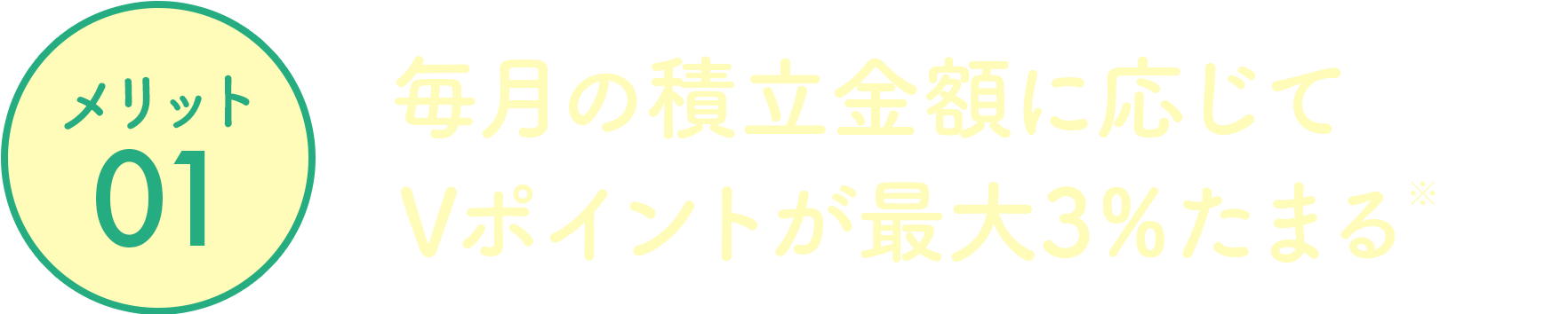 メリット01 「三井住友カードつみたて投資（クレカ積立）」でVポイントが貯まるので現金で積立するよりおトク！