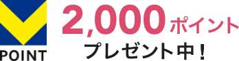 Ｖ POINT 2,000ポイントプレゼント中!