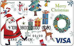 Visaギフトカードクリスマス限定 券面デザイン イメージ