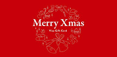 Visaギフトカードクリスマス限定 封筒デザイン イメージ