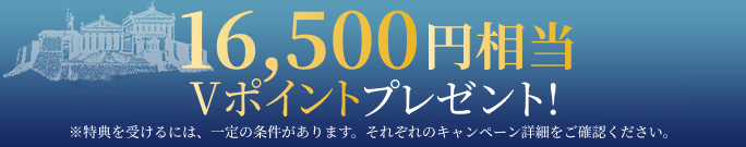 16,500円相当のVポイントプレゼント!