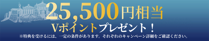 25,500円相当のVポイントプレゼント!