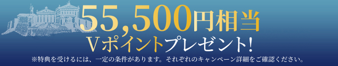 55,500円相当のVポイントプレゼント!