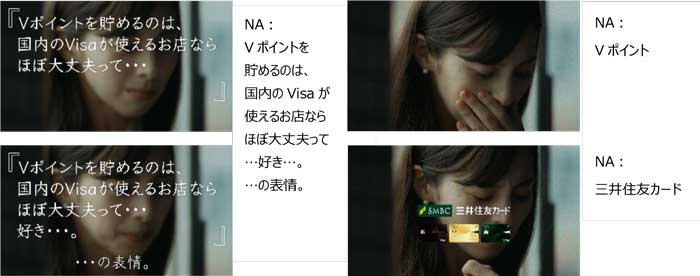 新TV-CM「Vポイント、の表情（中条篇）」（15秒）ストーリーボード