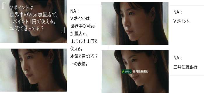 新TV-CM「Vポイント、の表情（吉高篇）」（15秒）ストーリーボード