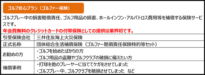 ゴルフ安心プラン（ゴルファー保険）
