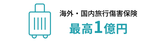 海外・国内旅行傷害保険最高1億円