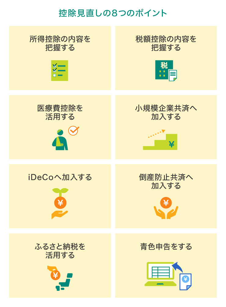 控除見直しの8つのポイント