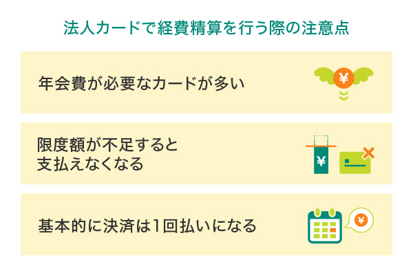 法人カードで経費精算を行う際の注意点
