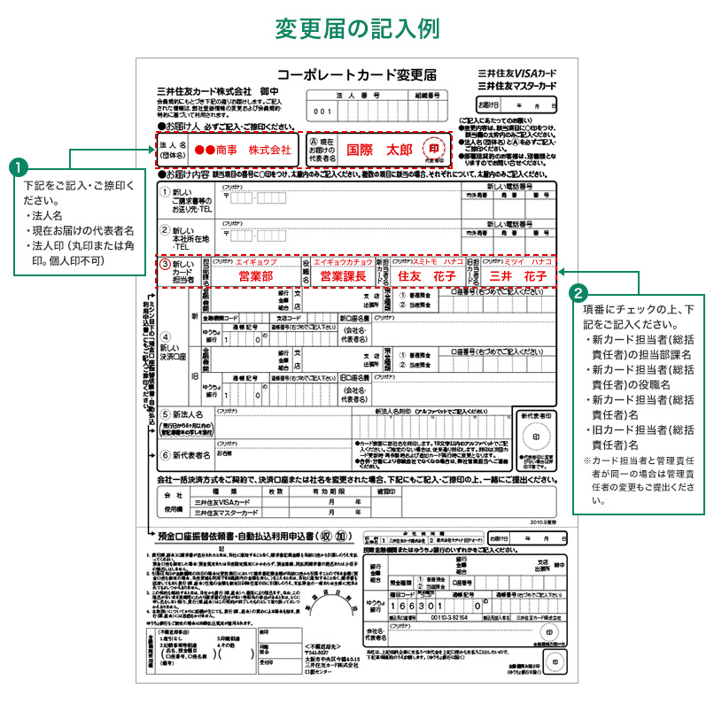 依頼書の記入例