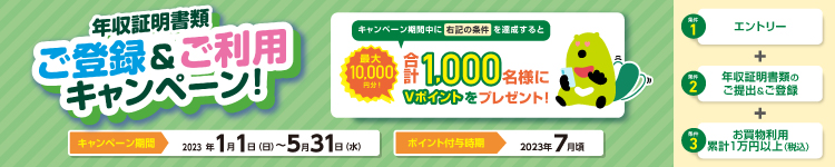 Vpassからの提出で当選確率UP！年収証明書類ご登録＆ご利用キャンペーン
