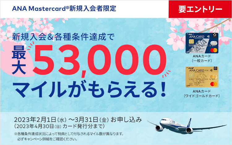 <三井住友カード主催キャンペーン>ANA Mastercard® 新規入会者限定キャンペーン