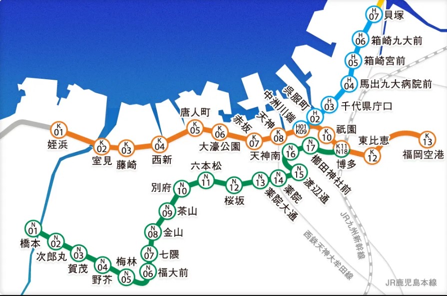 Visaのタッチ決済乗車対象駅マップ