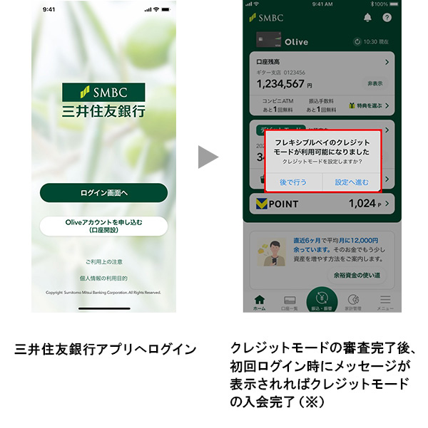 Oliveフレキシブルペイ(クレジットモード) イメージ