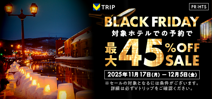 BLACK FRIDAY対象ホテルでの予約で最大45％OFF SALE