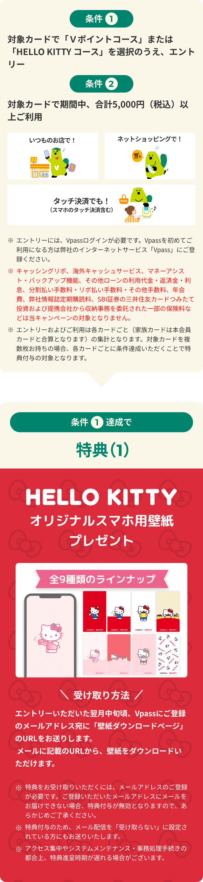 条件と特典　イメージ