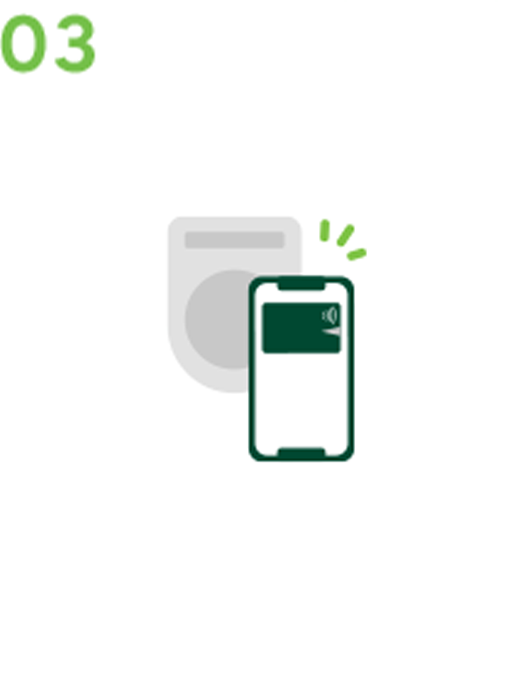 スマホをタッチ