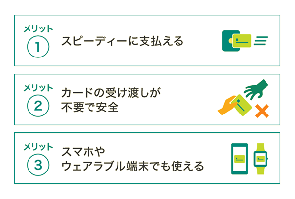 タッチ決済を利用するメリット　イメージ