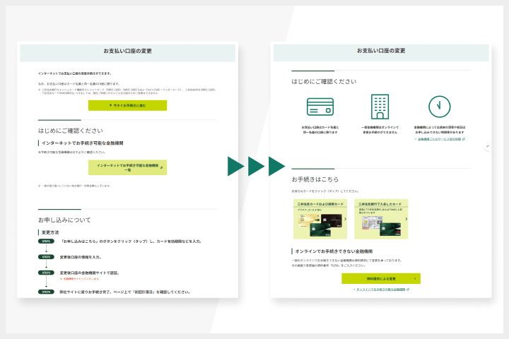 お手続きページをアップデートしました！