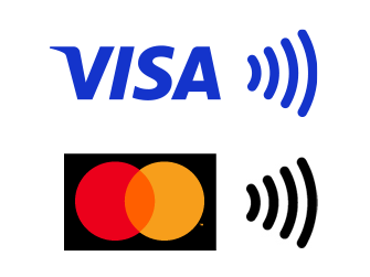 Visa payWave／mastercardコンタクトレス ロゴ