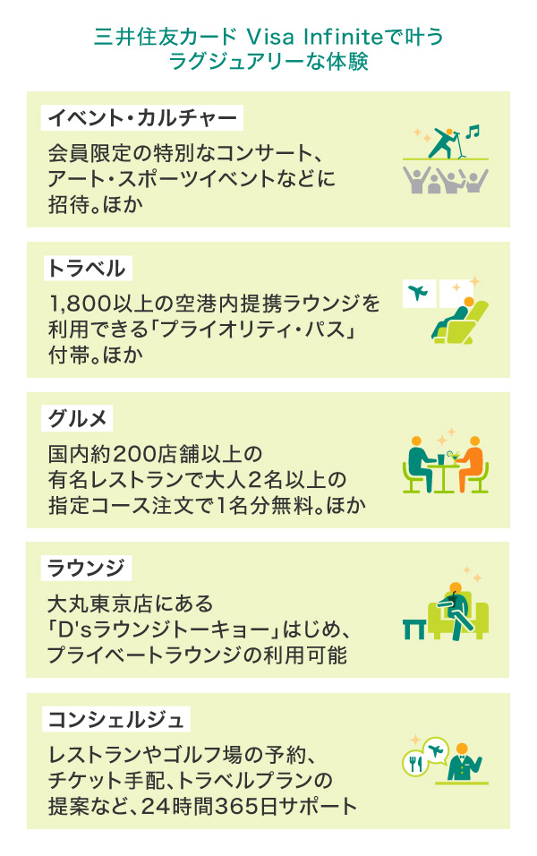 三井住友カード Visa Infiniteで叶うラグジュアリーな体験