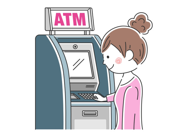 現金をコンビニATMでカードにチャージ