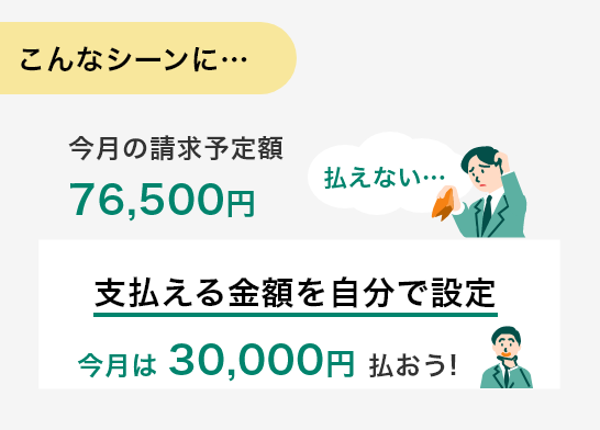 お支払い金額を好きな金額に変更　イメージ