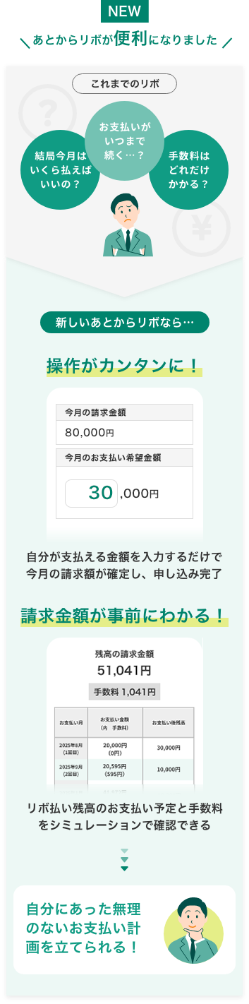 あとからリボが便利になりました