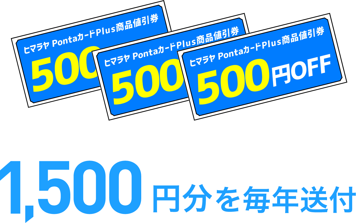 1,500円分を毎年送付