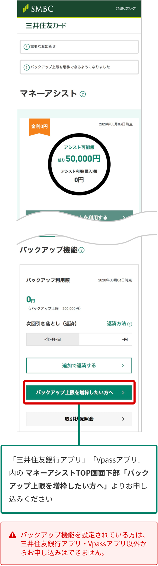 三井住友カードカードローン premium／plusの お申し込み方法 イメージ