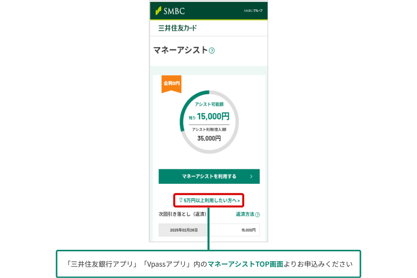 三井住友カードカードローン premium/plusの お申し込み方法 イメージ